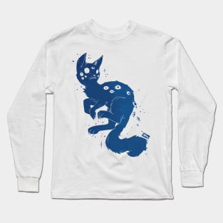 Cute Third Eye Cat With Many Eyes Long Sleeve T-Shirt